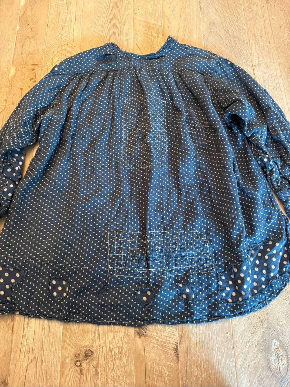 Magnolia Pearl Indigo Polka Dot Henry Top 926 Charlie OS NWOT - Picture 14 of 16